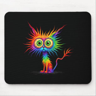 Kleurrijke regenboog kat graphics muismat