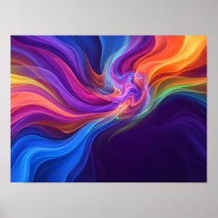 Kleurrijke Regenboog Kleur Convergentie Abstract P Poster