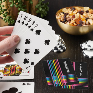 Kleurrijke Regenboog Kleuren Gestreepte Strepen Pa Pokerkaarten