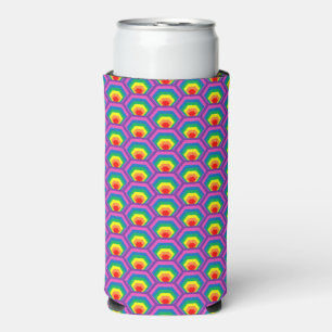 Kleurrijke regenboog kleuren zeshoek patroon