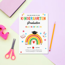 Kleurrijke Regenboog Kleuterschool Afstuderen