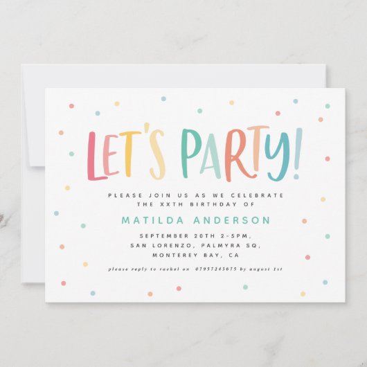 Kleurrijke regenboog laat feestelijke verjaardagsu (Voorkant)