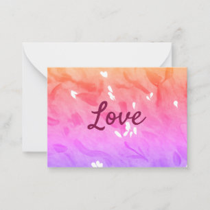 Kleurrijke regenboog liefde trots LGBTQ gay patroo Notitiekaartje
