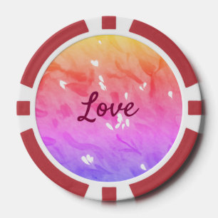 Kleurrijke regenboog liefde trots LGBTQ gay patroo Poker Chips
