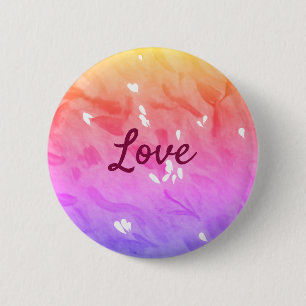 Kleurrijke regenboog liefde trots LGBTQ gay patroo Ronde Button 5,7 Cm