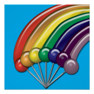 Kleurrijke Regenboog Lollypop Candy Pop Art Perfect Poster