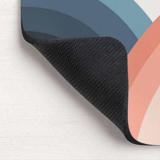 Kleurrijke regenboog met dubbele retro-stijl muismat (Hoek)