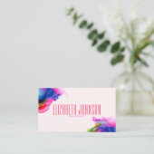 Kleurrijke Regenboog Moderne Elegante Abstracte QR Visitekaartje (Staand voorkant)