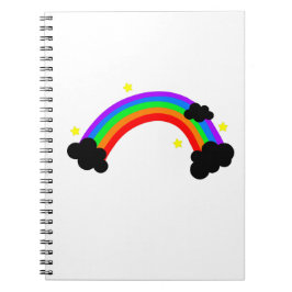Kleurrijke regenboog notitieboek