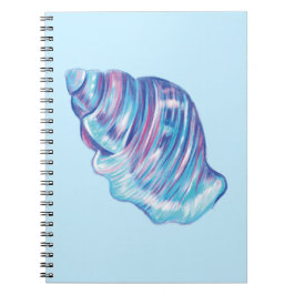 Kleurrijke regenboog oceaan zeeschelp illustratie notitieboek