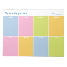 Kleurrijke Regenboog Pastel Aangepaste Weekplanner