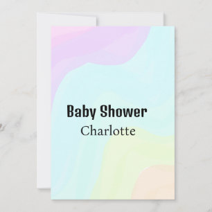 Kleurrijke regenboog pastel boho retro baby shower kaart