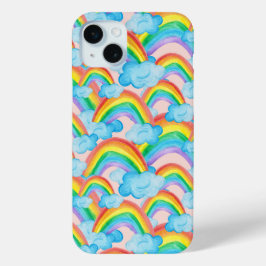 Kleurrijke regenboog patroon iPhone 15 mini hoesje