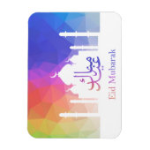 Kleurrijke regenboog Polygonale Oostermoskee - Mag Magneet (Verticaal)