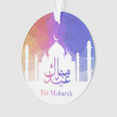 Kleurrijke regenboog Polygooneïde Mubarak-moskee Ornament (voorkant)