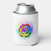 Kleurrijke Regenboog Roos Blikjeskoeler (Blikje Achterkant)