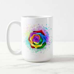 Kleurrijke Regenboog Roos Koffiemok