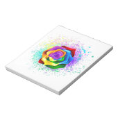 Kleurrijke Regenboog Roos Notitieblok (Gedraaid)