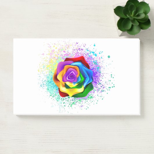 Kleurrijke Regenboog Roos Post-it® Notes (Kantoor)