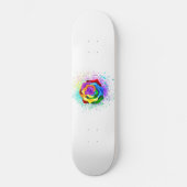 Kleurrijke Regenboog Roos Skateboard (Voorkant)