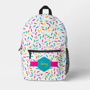 Kleurrijke Regenboog Sprinkles Terug naar School Bedrukte Rugzak