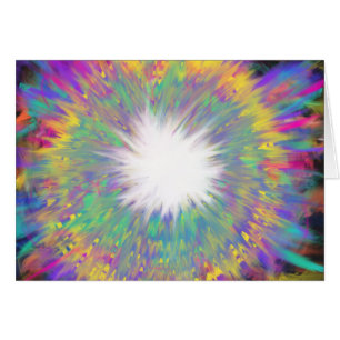 Kleurrijke Regenboog Ster Explosie Abstracte Kunst