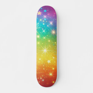 Kleurrijke Regenboog ster ruimte Skateboard