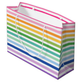 Kleurrijke Regenboog Streep Patroon Grote Gift Bag Groot Cadeauzakje