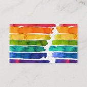 Kleurrijke regenboog strepen interieurontwerp visitekaartje (Achterkant)