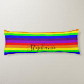 Kleurrijke Regenboog Strepen Lijnen Abstract Monog Lichaamskussen (Achterkant)