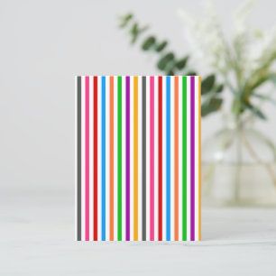Kleurrijke Regenboog Strepen Lijnen Ontwerp - Wit Briefkaart