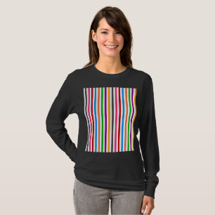 Kleurrijke Regenboog Strepen Lijnen Ontwerp - Wit  T-shirt