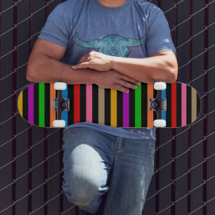 Kleurrijke Regenboog Strepen Lijnen Ontwerp - Zwar Skateboard