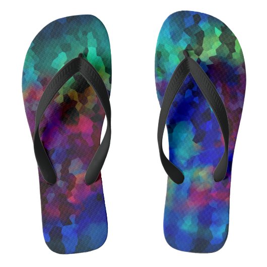 Kleurrijke regenboog teenslippers (Voetbed)