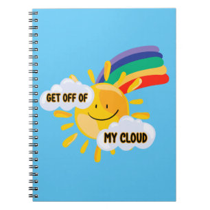 Kleurrijke regenboog uit mijn wolk notitieboek