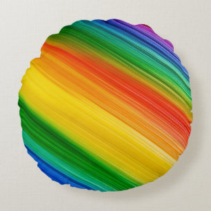 Kleurrijke regenboog van kleuren rond kussen