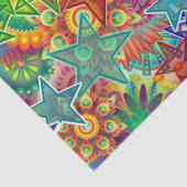 Kleurrijke Regenboog van Sterren Weefselpapier Tissuepapier (Detail)