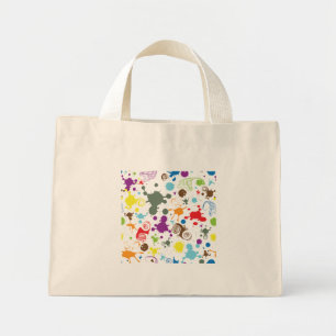 Kleurrijke Regenboog Verfspatten Kunst Boodschappe Mini Tote Bag