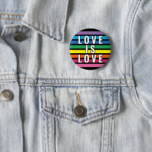 Kleurrijke Regenboog Vlag Kleuren Strepen Patroon Ronde Button 5,7 Cm