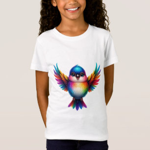 Kleurrijke Regenboog Vogel Illustratie T-shirt