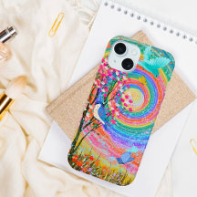 Kleurrijke Regenboog Wildflowers Vogels Vlinders