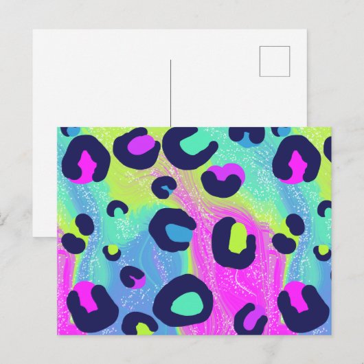 Kleurrijke regenboogafdrukken briefkaart (Voorkant / Achterkant)