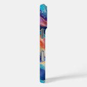 Kleurrijke regenboogagaat glitter textuur monogram Case-Mate iPhone case (Achterkant / Rechts)