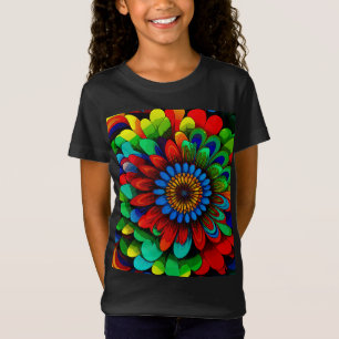 Kleurrijke regenboogbloem 104 t-shirt