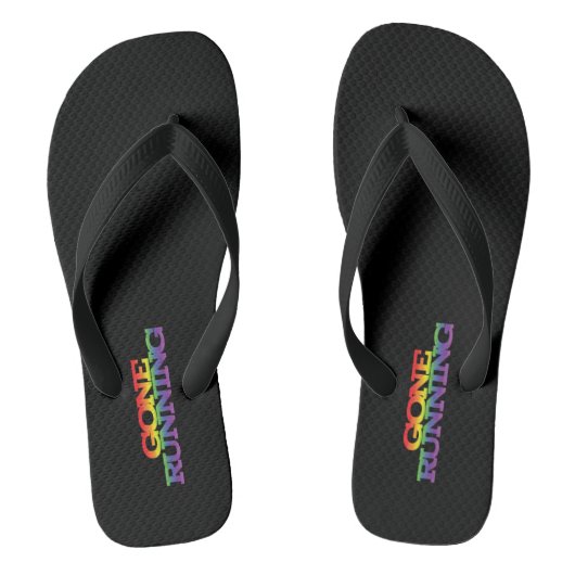 Kleurrijke regenboogeffectgewijze tekst teenslippers (Voetbed)