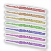 Kleurrijke regenboogfluiten sticker (Voorkant)