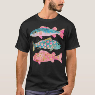Kleurrijke Regenboogforel Chic Zomer Meer Leven T-shirt