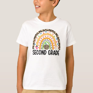 Kleurrijke regenbooggraat tweede graad t-shirt