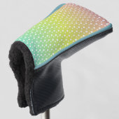 Kleurrijke regenbooggradiënt golfheadcover (3/4 voorkant)