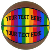 Kleurrijke regenbooghonkbal mini basketbal (Voorkant)